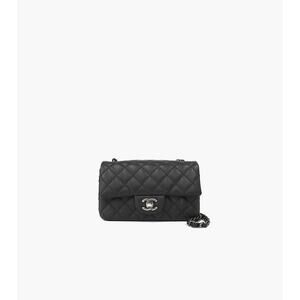 CHANEL Gray Caviar Skin New Mini Crossbody Bag C-A27251